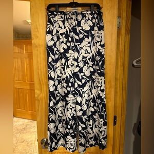 A New Day Navy and White Floral Pants